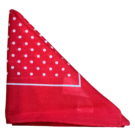 Regent - Cotton Hanky - Bandana - Red with White Spot - Regent Tailoring Salisbury