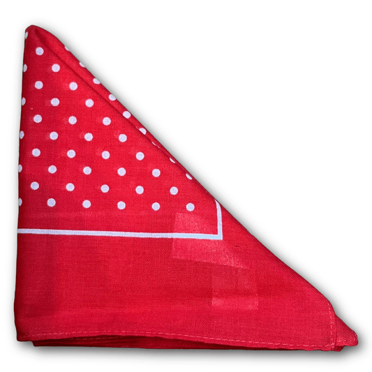 Regent - Cotton Hanky - Bandana - Red with White Spot - Regent TailoringRegent