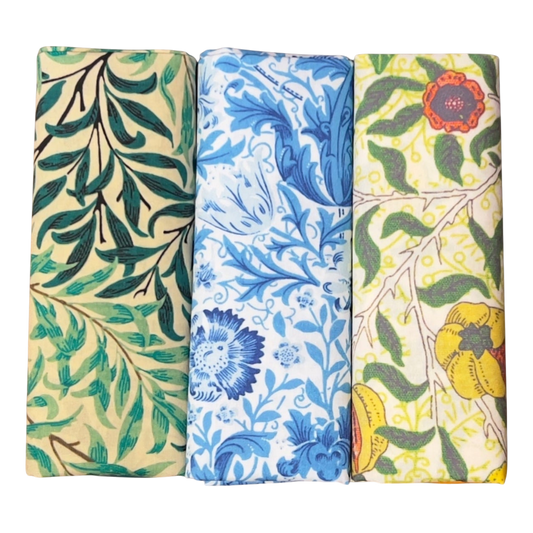 Regent - Cotton Hanky - Bandana Set of 3 - Botanicals - Regent Tailoring Salisbury