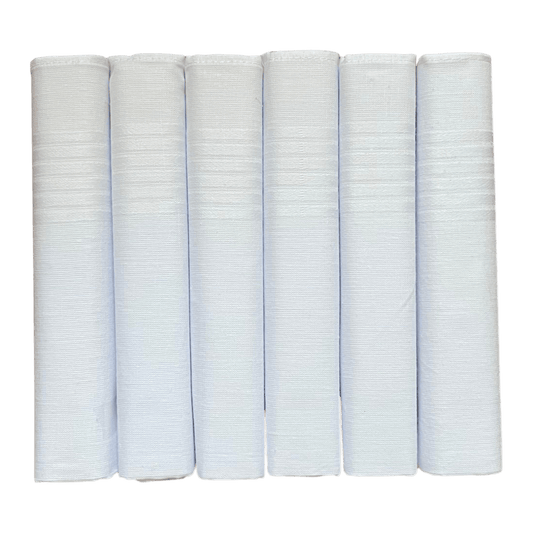 Regent - Cotton Hanky - Set of 6 Luxury handkerchiefs - White - Regent Tailoring Salisbury