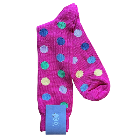 Regent - Cotton Socks - Multicolour Spots - Regent Tailoring Salisbury