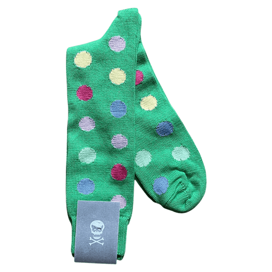 Regent - Cotton Socks - Multicolour Spots - Regent Tailoring Salisbury