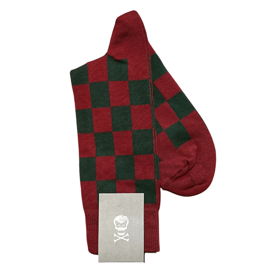 Regent - Cotton Socks - Multicoloured Check - Regent Tailoring Salisbury