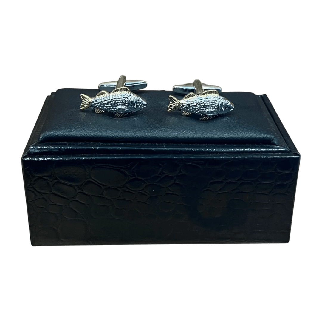 Regent - Cufflinks - Fish - Silver & Gold colour - Regent Tailoring Salisbury