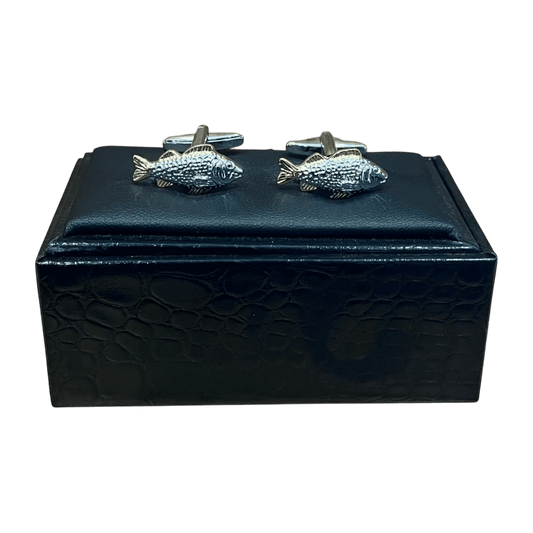 Regent - Cufflinks - Fish - Silver & Gold colour - Regent Tailoring Salisbury