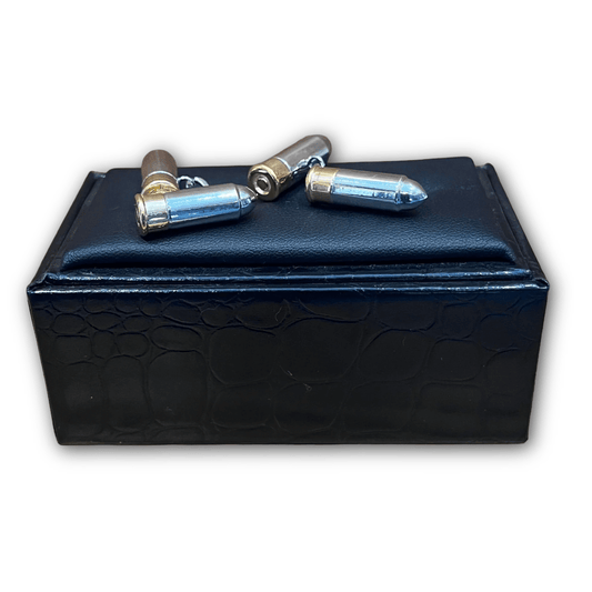 Regent - Cufflinks - Metal Bullet - Chain Link - Regent TailoringRegent