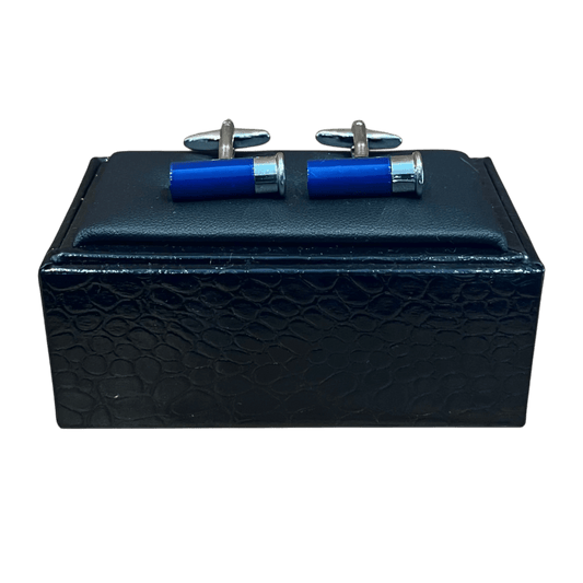 Regent - Cufflinks - Shotgun Cartridge Blue - Regent Tailoring Salisbury