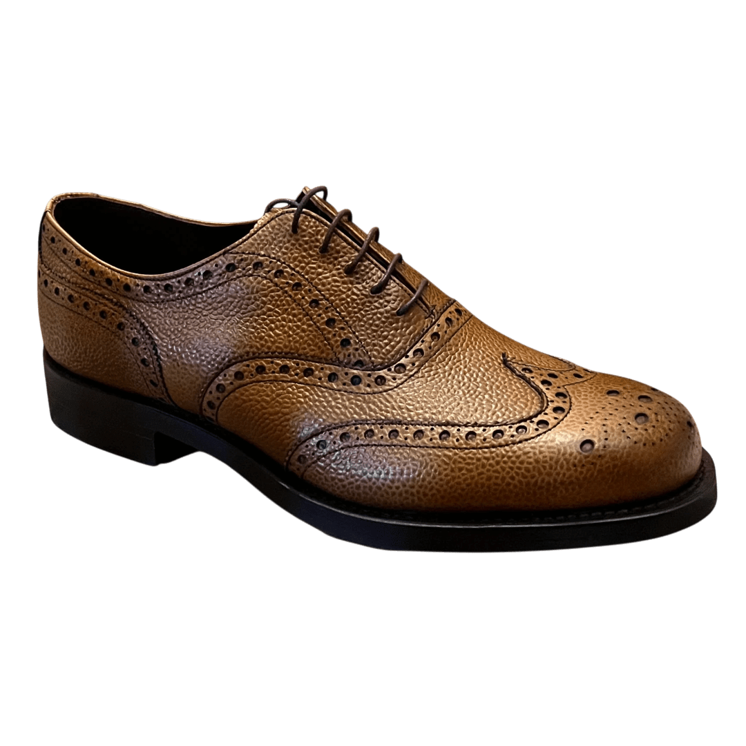 Regent - 'Denman II' Oxford Brogue - Almond Grain Leather - Regent Tailoring Salisbury