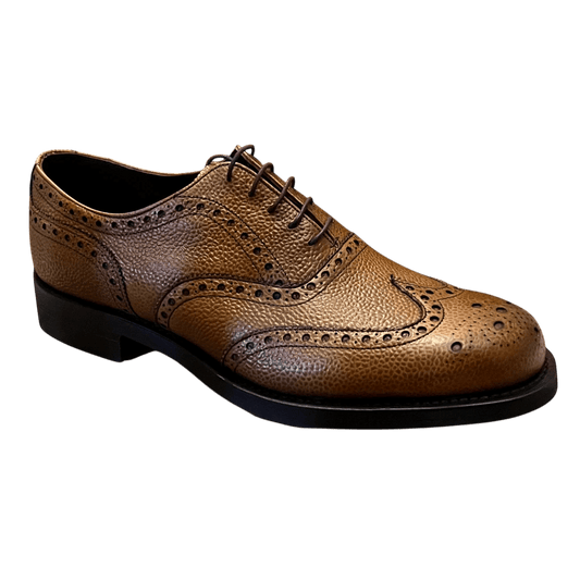 Regent - 'Denman II' Oxford Brogue - Almond Grain Leather - Regent Tailoring Salisbury