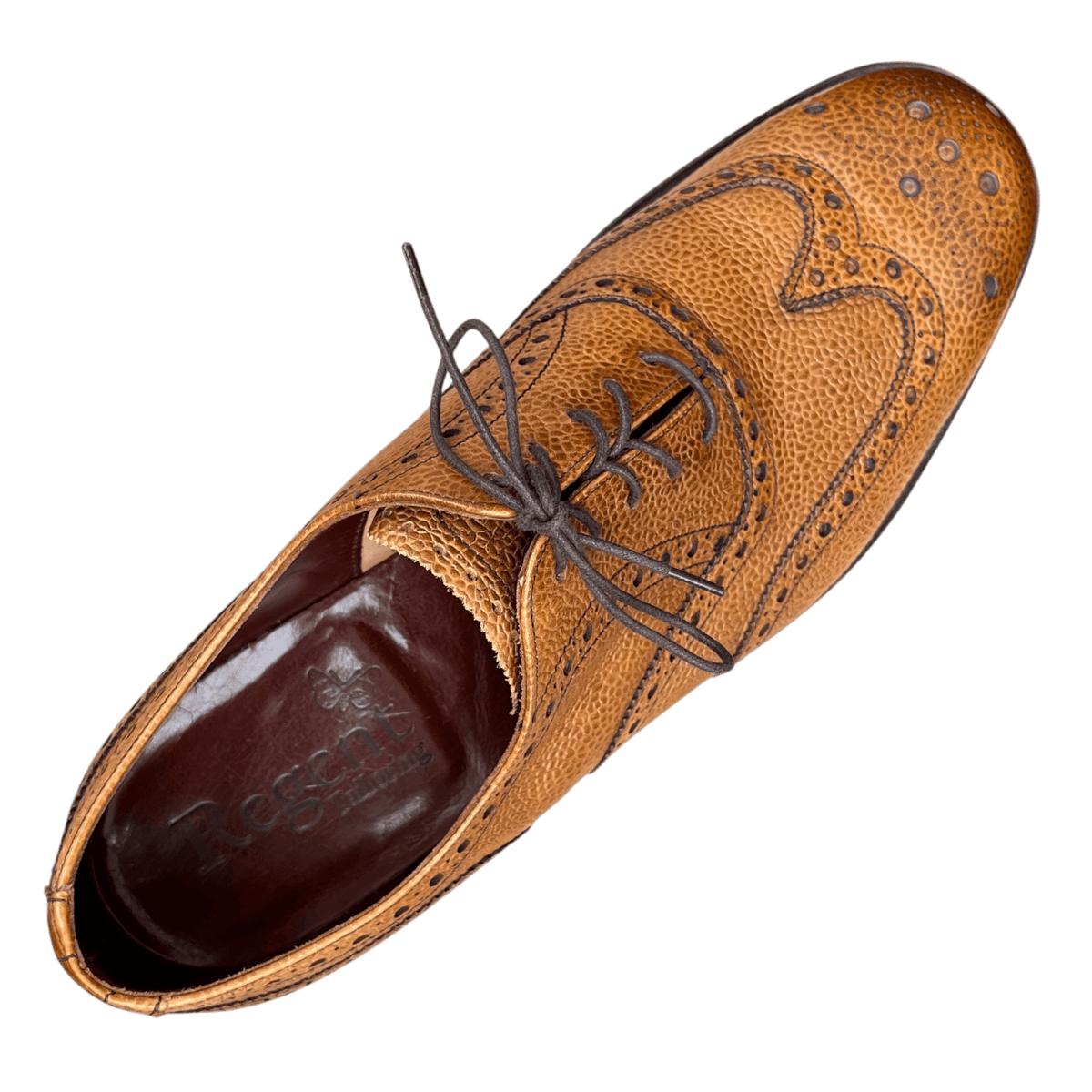 Regent - 'Denman II' Oxford Brogue - Almond Grain Leather - Regent Tailoring Salisbury
