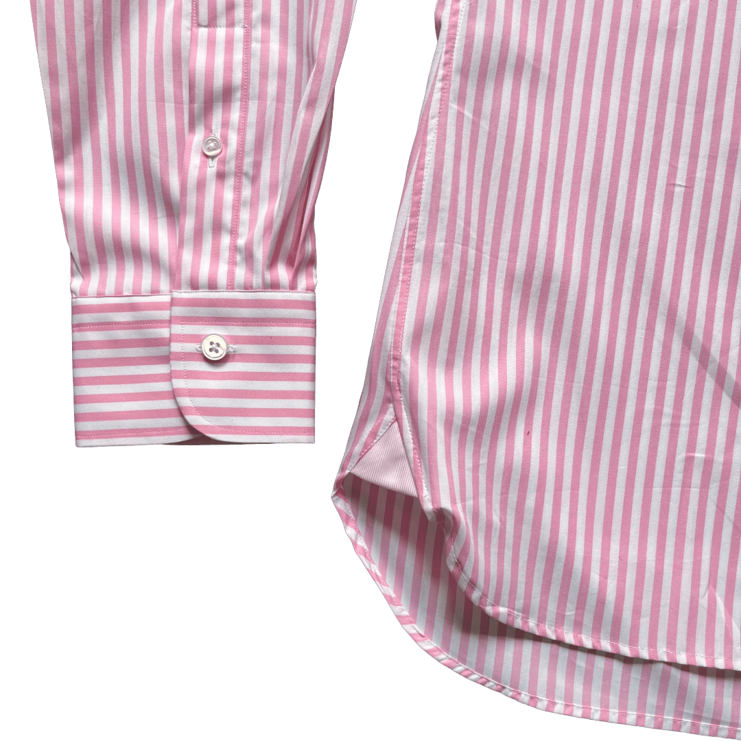 Regent - 'Five' - Poplin Shirt - Bengal Stripe Pink - Regent Tailoring Salisbury