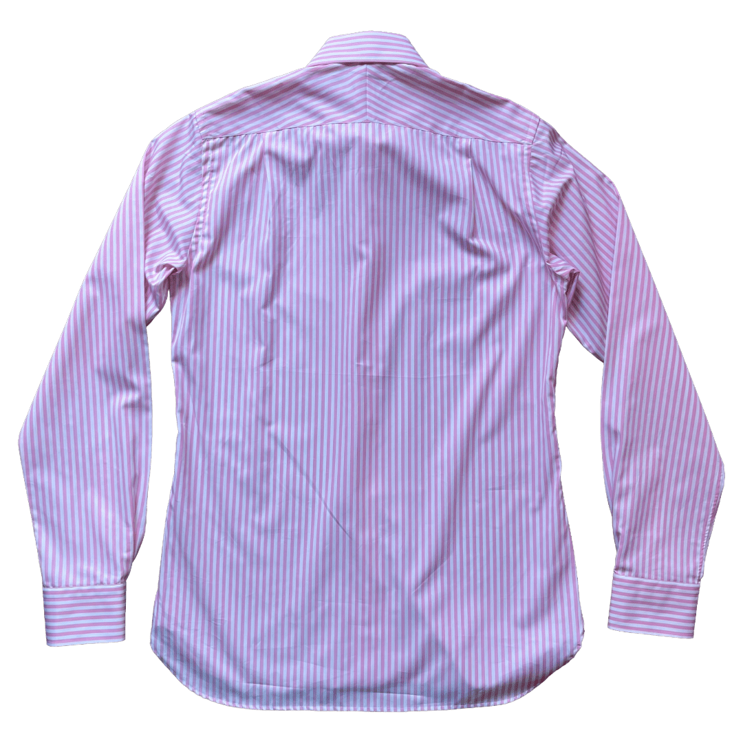 Regent - 'Five' - Poplin Shirt - Bengal Stripe Pink - Regent Tailoring Salisbury