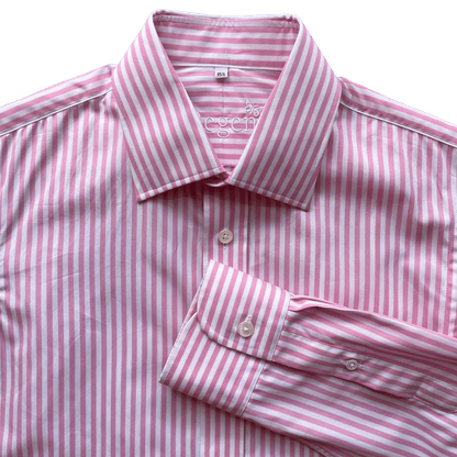 Regent - 'Five' - Poplin Shirt - Bengal Stripe Pink - Regent Tailoring Salisbury