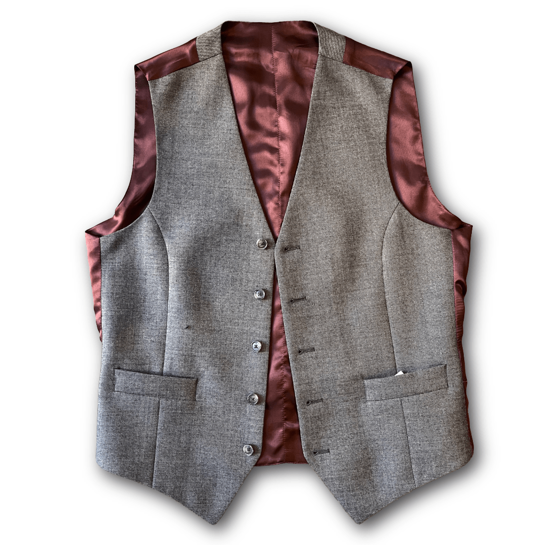 Regent - Flash Waistcoat – Mid Grey Wool - Regent Tailoring Salisbury
