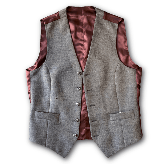 Regent - Flash Waistcoat – Mid Grey Wool - Regent Tailoring Salisbury
