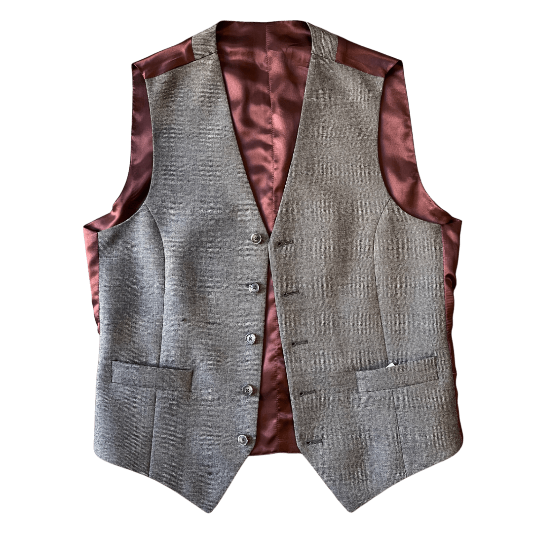 Regent - Flash Waistcoat – Mid Grey Wool - Regent Tailoring Salisbury
