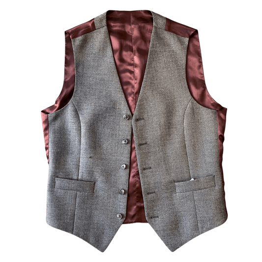 Regent - Flash Waistcoat – Mid Grey Wool - Regent Tailoring Salisbury
