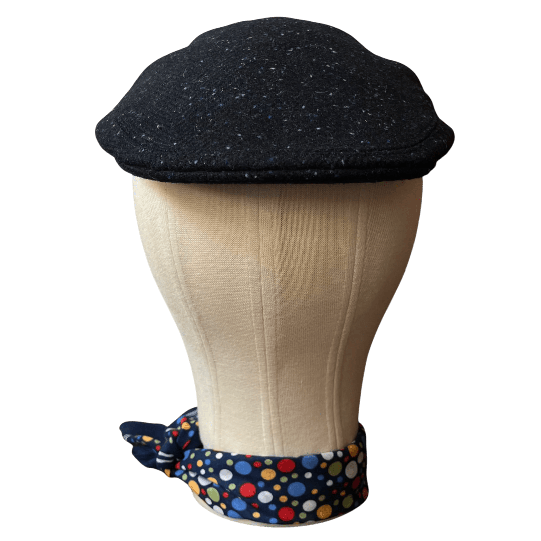 Regent - Flat Cap - Donegal Fleck style Navy Speckled Tweed - Regent Tailoring Salisbury
