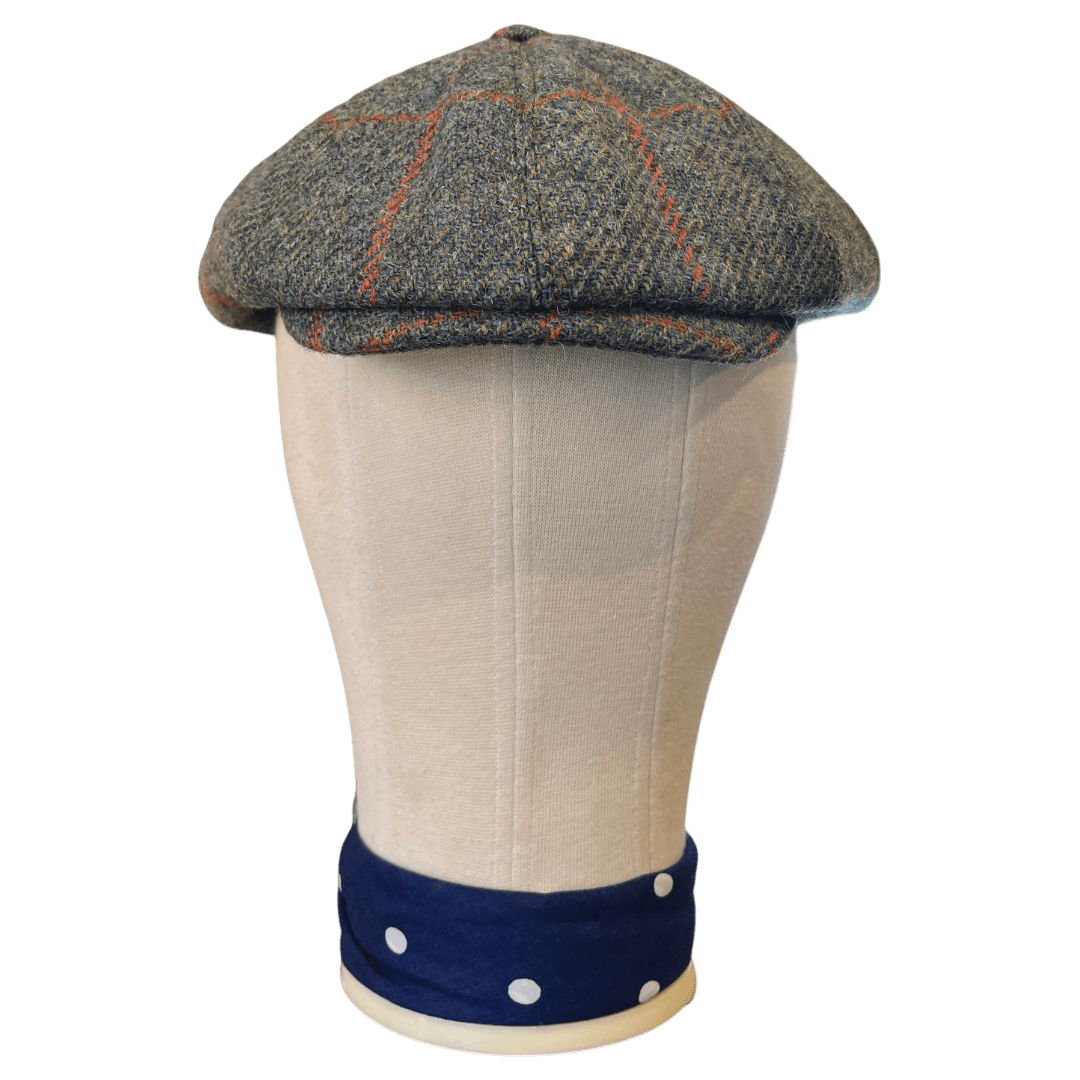Regent - Flat Cap - Green/Red/Orange Tweed - Regent Tailoring Salisbury