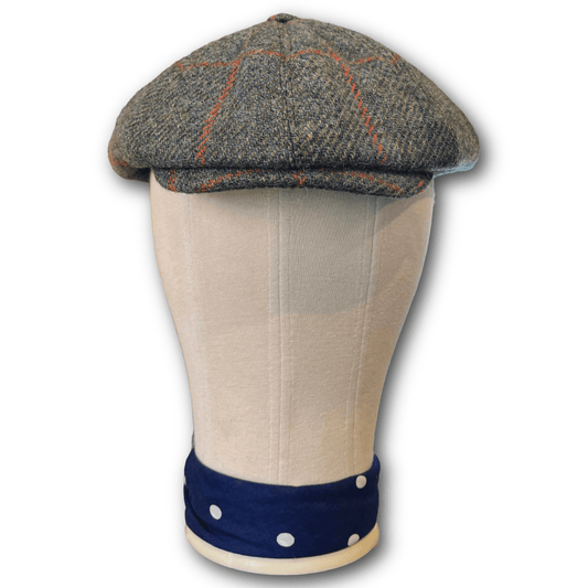 Regent - Flat Cap - Green/Red/Orange Tweed - Regent TailoringRegent