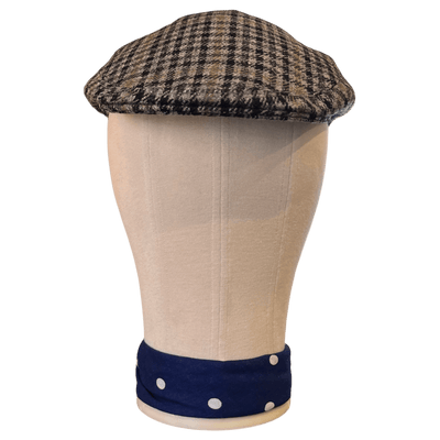 Regent - Flat Cap - Grey/Yellow Overcheck Tweed