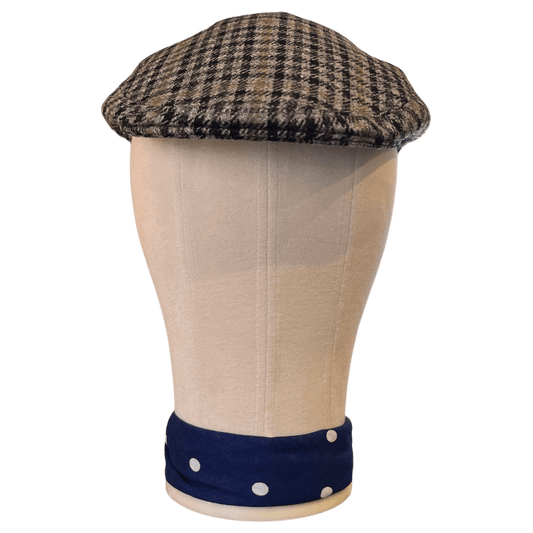 Regent - Flat Cap - Grey/Yellow Overcheck Tweed - Regent Tailoring Salisbury