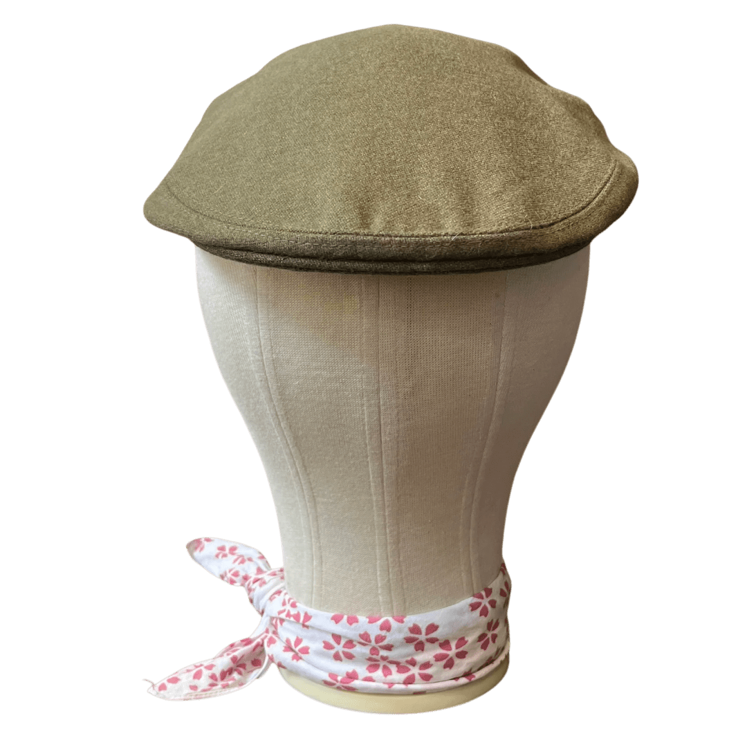Regent - Flat Cap - Khaki Green Covert Cloth - Regent Tailoring Salisbury