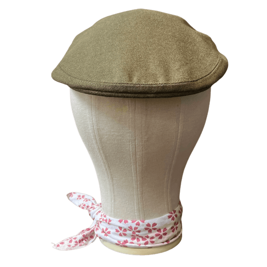 Regent - Flat Cap - Khaki Green Covert Cloth - Regent Tailoring Salisbury