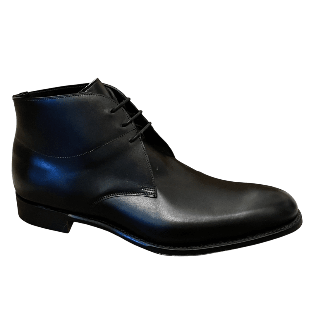 Regent - 'Frank George' Chukka Boot - Black Calf Leather - Regent Tailoring Salisbury