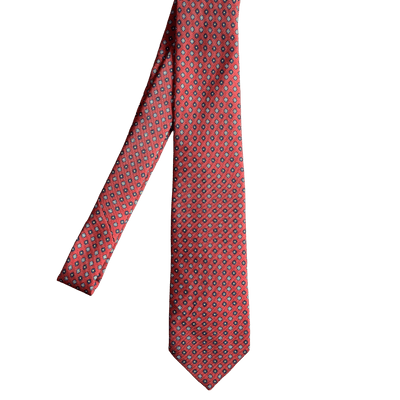 Regent - Geometric Silk Tie - Rust