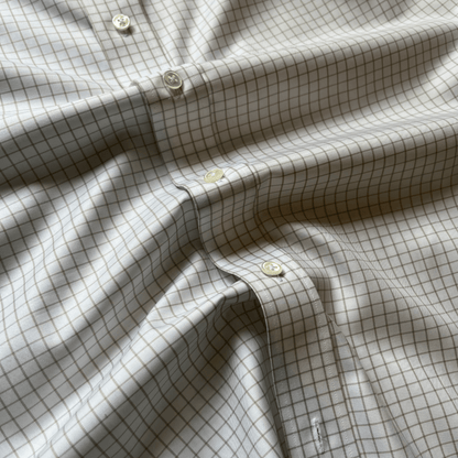 Regent - 'Godfrey' - Twill Shirt - Light Green Check - Regent Tailoring Salisbury