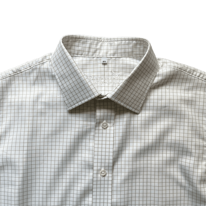 Regent - 'Godfrey' - Twill Shirt - Light Green Check - Regent Tailoring Salisbury