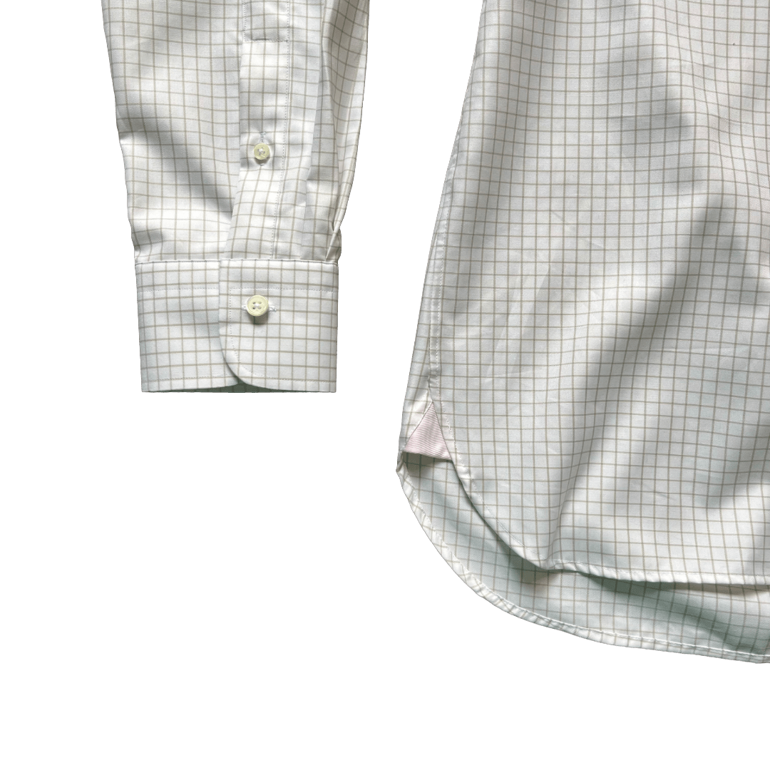 Regent - 'Godfrey' - Twill Shirt - Light Green Check - Regent Tailoring Salisbury