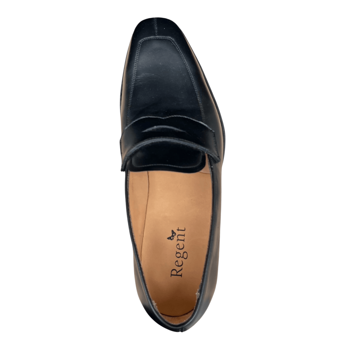 Regent - 'Henry George' Split-Toe Penny Loafer - Black Calf Leather - Regent Tailoring Salisbury