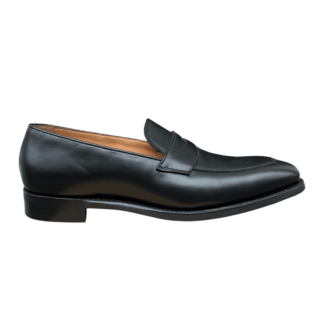 Regent - 'Henry George' Split-Toe Penny Loafer - Black Calf Leather - Regent Tailoring Salisbury