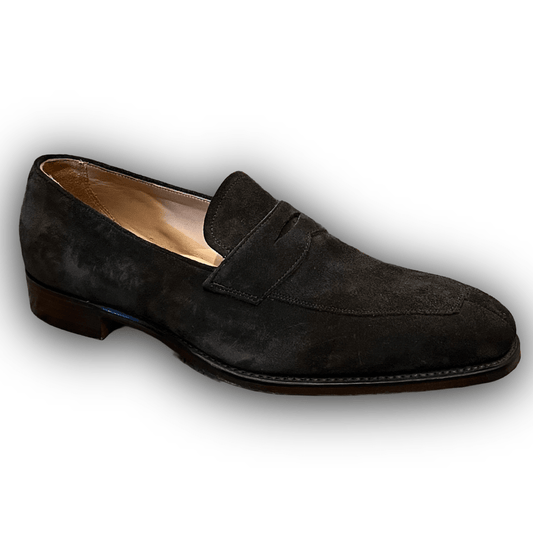 Regent - 'Henry George' Split-Toe Penny Loafer - Plough Suede - Regent TailoringRegent