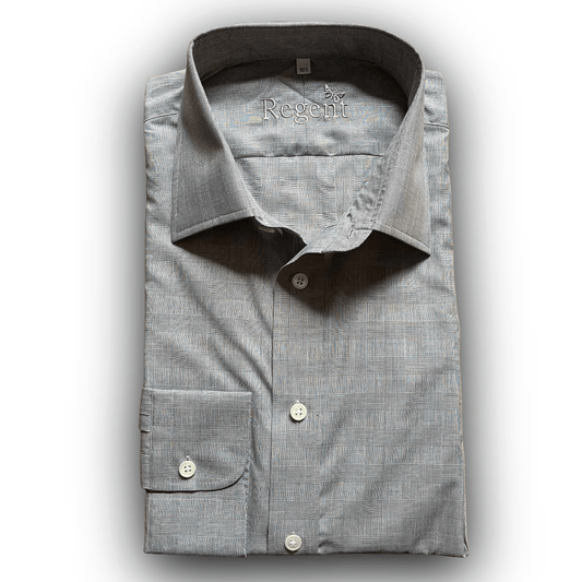 Regent - 'Henry' Prince of Wales Check Shirt - Grey - Regent Tailoring Salisbury