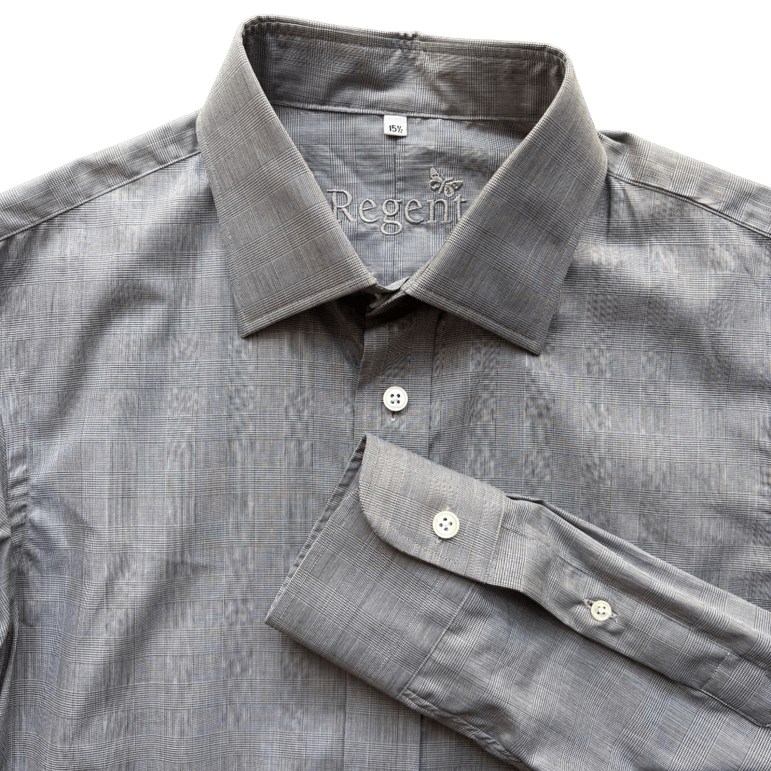 Regent - 'Henry' Prince of Wales - Shirt - Grey Check - Regent Tailoring Salisbury