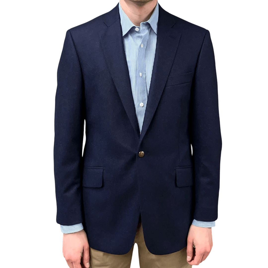 Regent Heritage - 'Blue Flannel' Blazer - Wool Flannel 340g - Draper's Italy - Regent Tailoring Salisbury