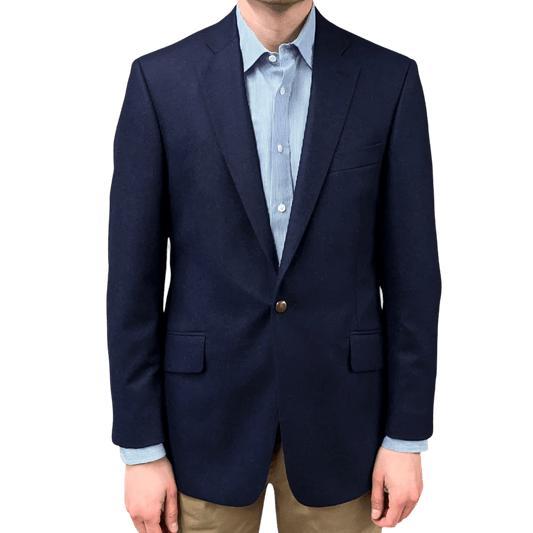 Regent Heritage - 'Blue Flannel' Blazer - Wool Flannel 340g - Draper's Italy - Regent Tailoring Salisbury