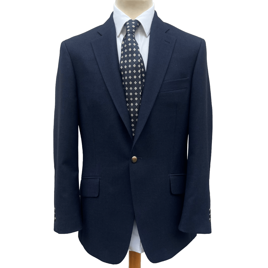Regent Heritage - 'Sharks Tooth' Jacket - Navy Wool 300g- Dugdale - Regent Tailoring Salisbury