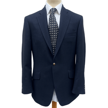 Regent Heritage - 'Sharks Tooth' Jacket - Navy Wool 300g- Dugdale - Regent Tailoring Salisbury