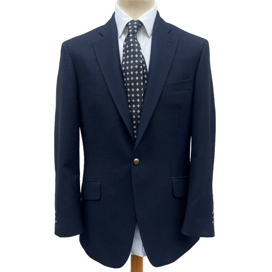 Regent Heritage - 'Sharks Tooth' Jacket - Navy Wool 300g- Dugdale - Regent Tailoring Salisbury