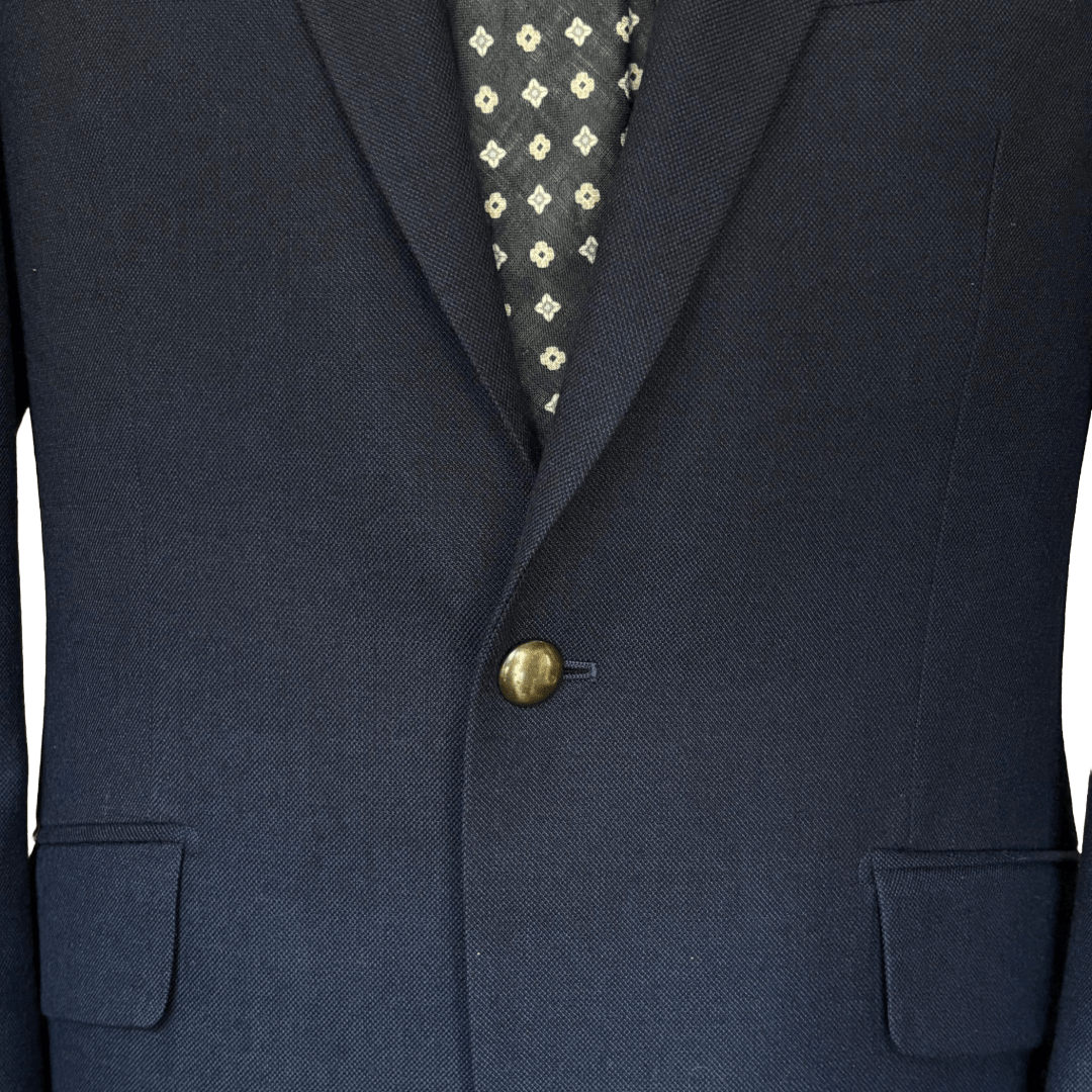 Regent Heritage - 'Sharks Tooth' Jacket - Navy Wool 300g- Dugdale - Regent Tailoring Salisbury