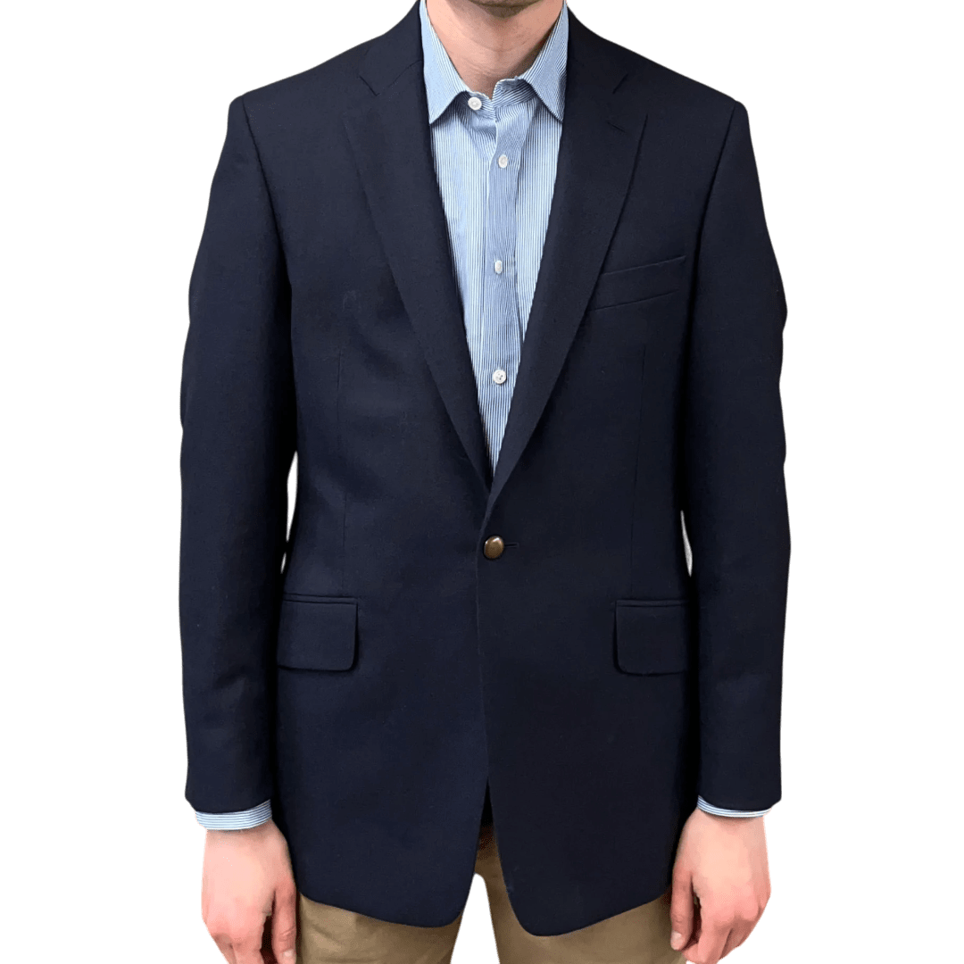Regent Heritage - 'Sharks Tooth' Jacket - Navy Wool 300g- Dugdale - Regent Tailoring Salisbury