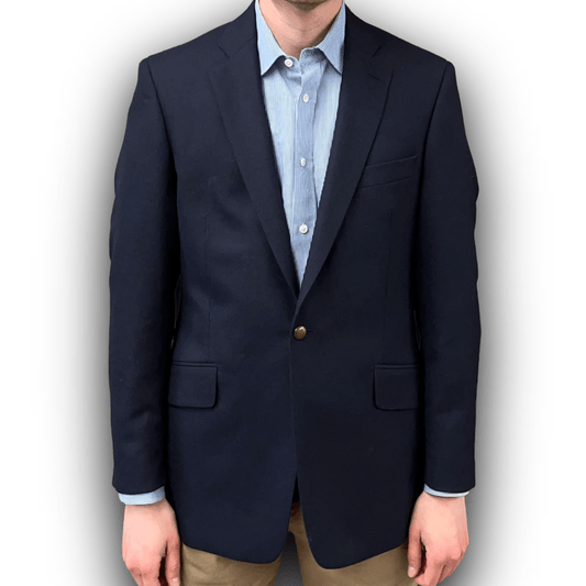 Regent Heritage - 'Sharks Tooth' Jacket - Navy Wool 300g- Dugdale - Regent Tailoring Salisbury