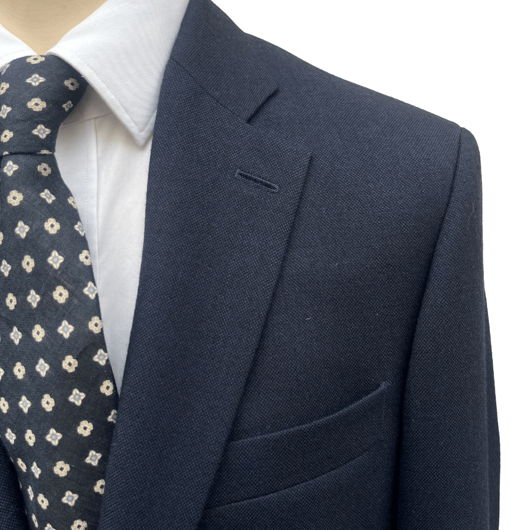 Regent Heritage - 'Sharks Tooth' Jacket - Navy Wool 300g- Dugdale - Regent Tailoring Salisbury