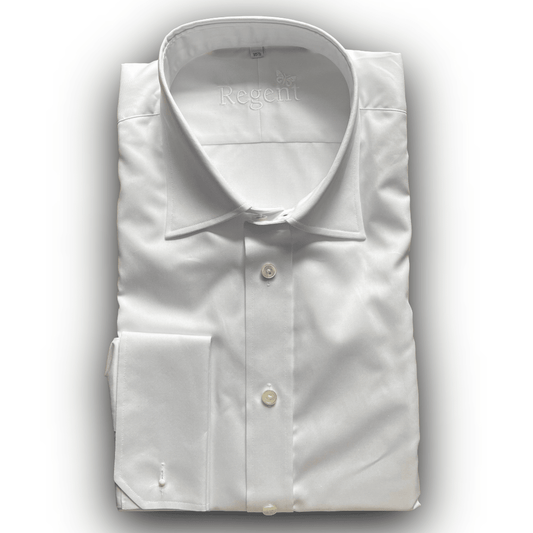 Regent 'Heritage' - Twill Double Cuff Shirt - White - Regent Tailoring Salisbury