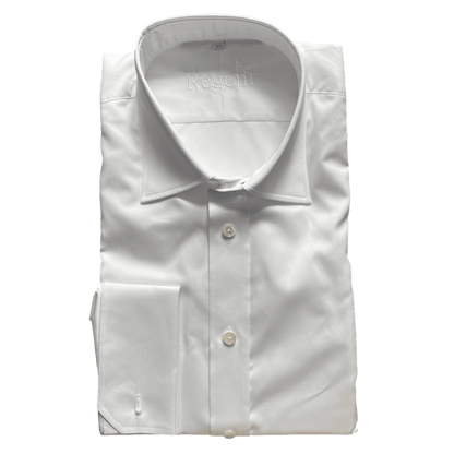 Regent - 'Heritage' - Twill Double Cuff Shirt - White - Regent Tailoring Salisbury