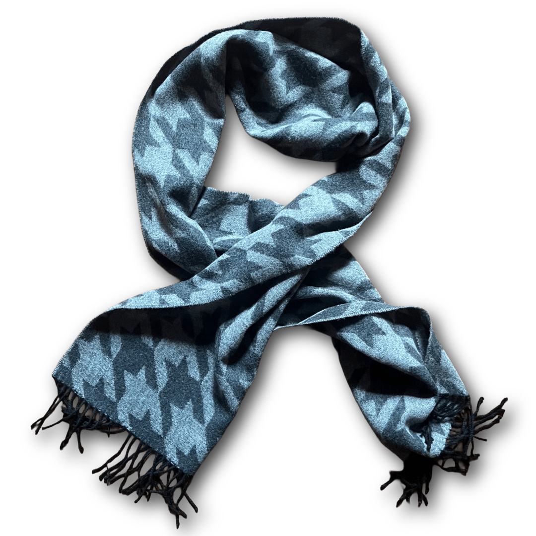 Regent - Houndstooth Scarf - Grey - Regent TailoringRegent